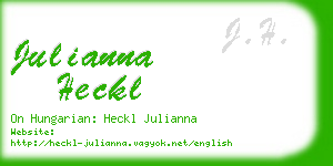 julianna heckl business card